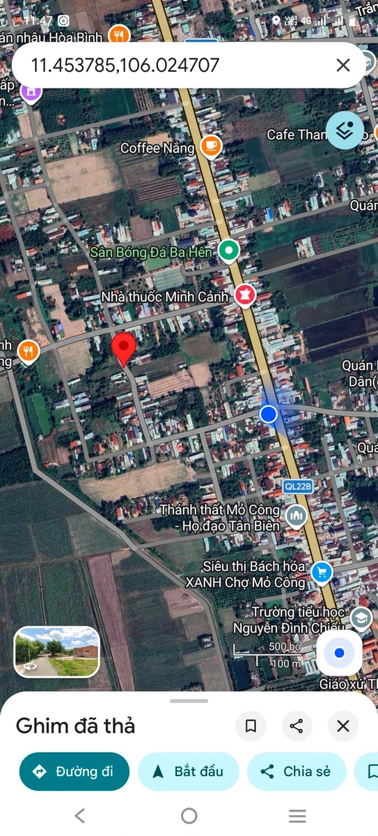 Bán đất 2 mặt tiền đường nhựa, gần quốc lộ 22B, Mỏ Công, Tân Biên, Tây Ninh, giá 65 triệu/m2 - Ảnh thu nhỏ 2