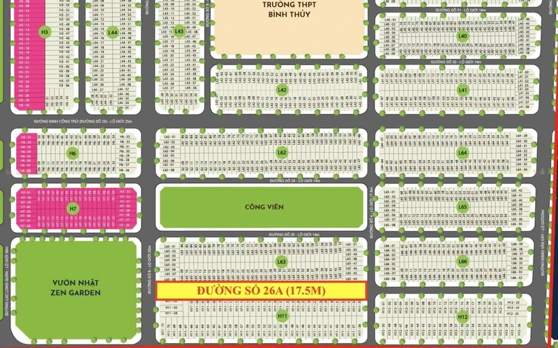 Bán nền đất 110m² đường 26A Stella Mega City Cần Thơ 2.25 tỷ