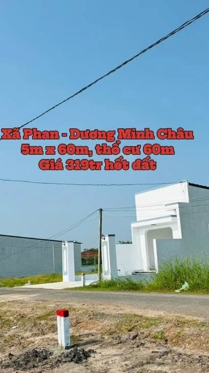 Bán đất nền 300 m² Xã Phan Dương, Tây Ninh 319 triệu