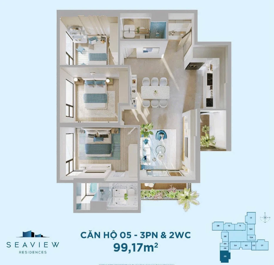 Bán căn hộ 2-3PN Eco Central Park Vinh, 74-99m² - Ảnh thu nhỏ 3