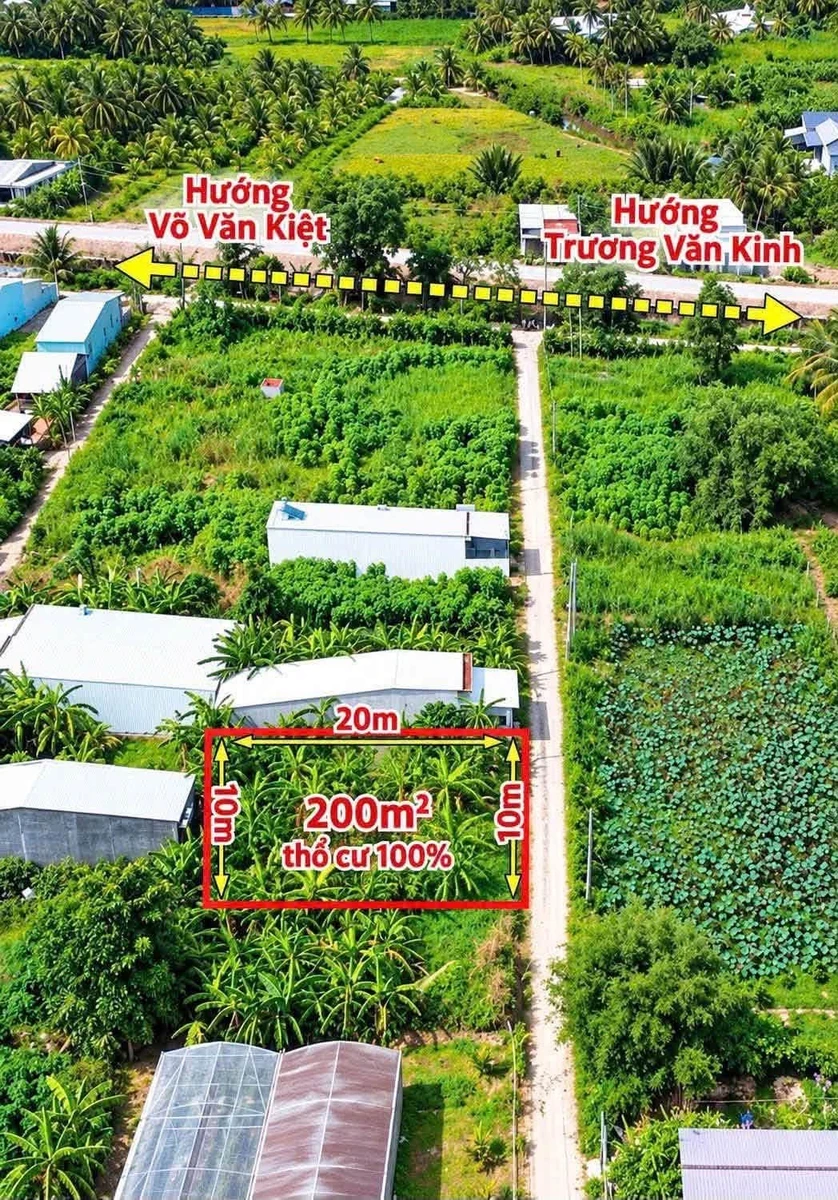 Bán đất nền nhánh ô tô 10x20m thổ cư 100% giá 790 triệu tại Long Đức, Trà Vinh - Ảnh 1