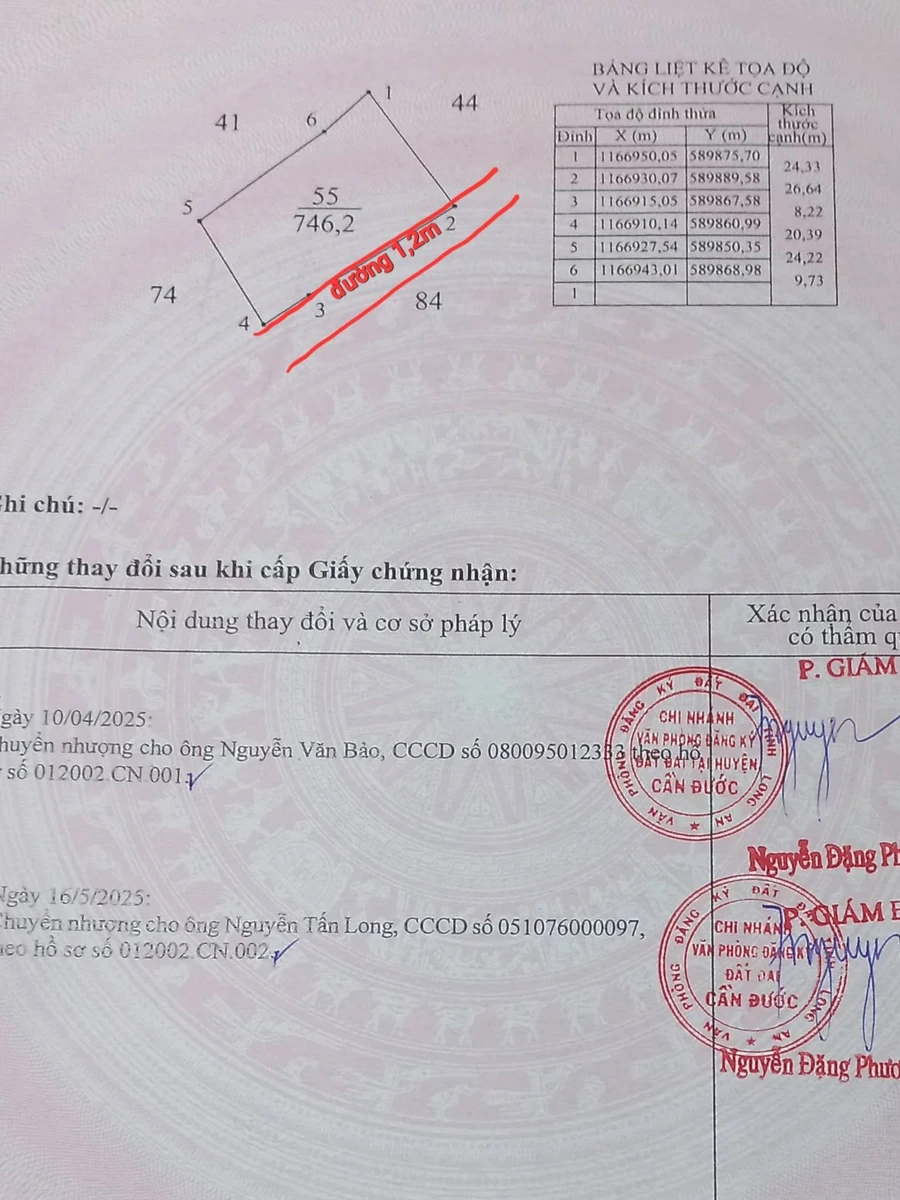 Bán đất vườn 746m2 tại Xã Mỹ Lệ Long An - Ảnh thu nhỏ 2