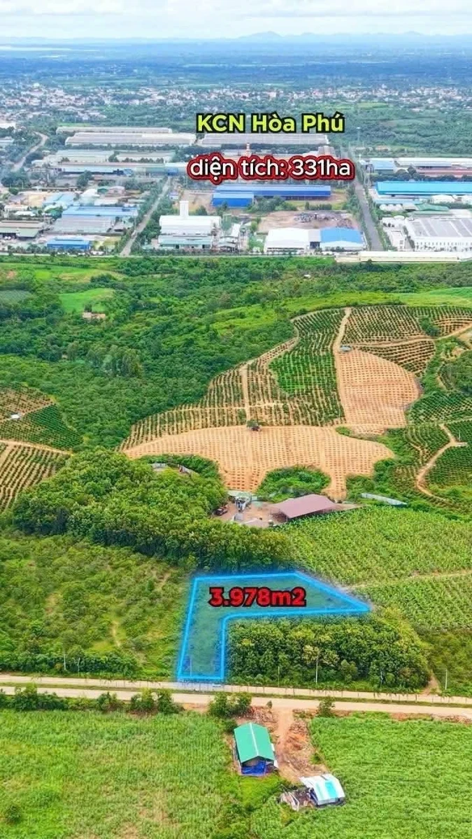 Bán kho xưởng 4000m2 hai mặt tiền KCN Hòa Phú - 1 tỷ 750 triệu - Ảnh thu nhỏ 2