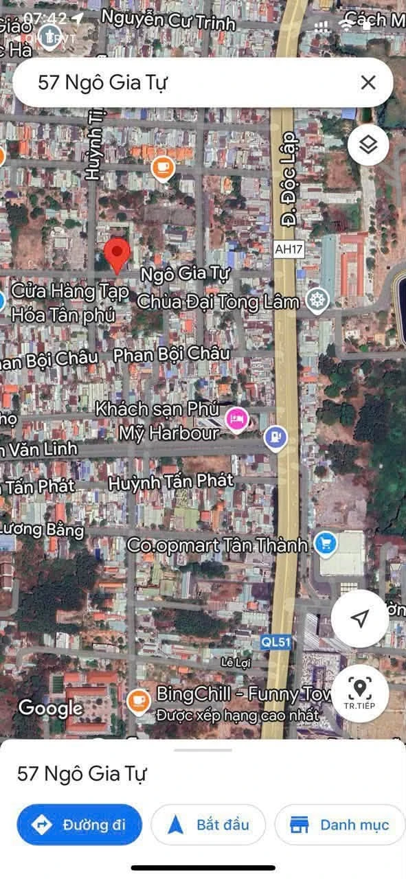 Bán đất Phú Mỹ 540m² mặt đường Ngô Gia Tự 3 tỷ - Ảnh 1