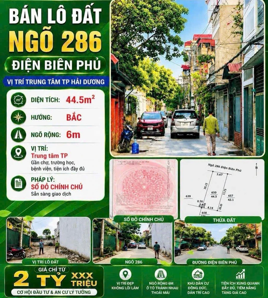Bán lô đất ngõ Điện Biên Phủ 44.5m2 Quận 1 - Ảnh 1