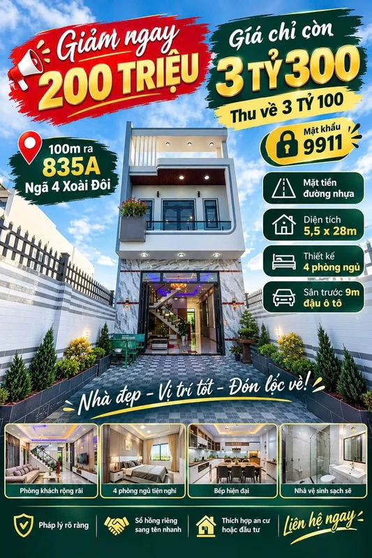 Bán nhà mặt tiền kinh doanh 154m² 4PN Cần Giuộc Tây Ninh 3,3 tỷ