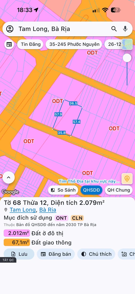 Bán biệt thự Xã Hoà Long Bà Rịa 576m², 3 tỷ 800 triệu - Ảnh thu nhỏ 2