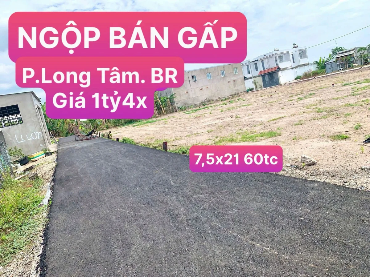 Bán đất mặt tiền Phường Long Tâm Bà Rịa 157.5m² 1,4 tỷ - Ảnh 1