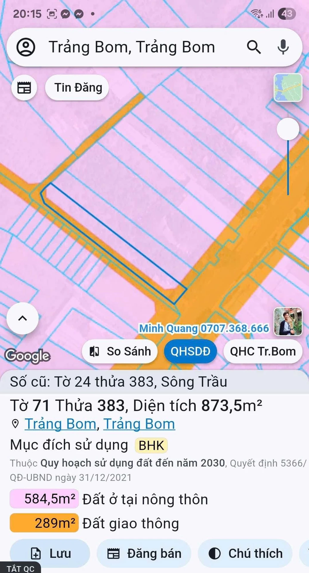Bán 2 mảnh đất mặt tiền Nguyễn Hoàng, Trảng Bom, Đồng Nai - Ảnh 1
