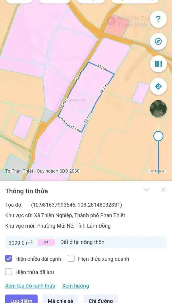 Bán đất 2 mặt tiền Thiện Nghiệp 360m² thổ cư - Ảnh 1