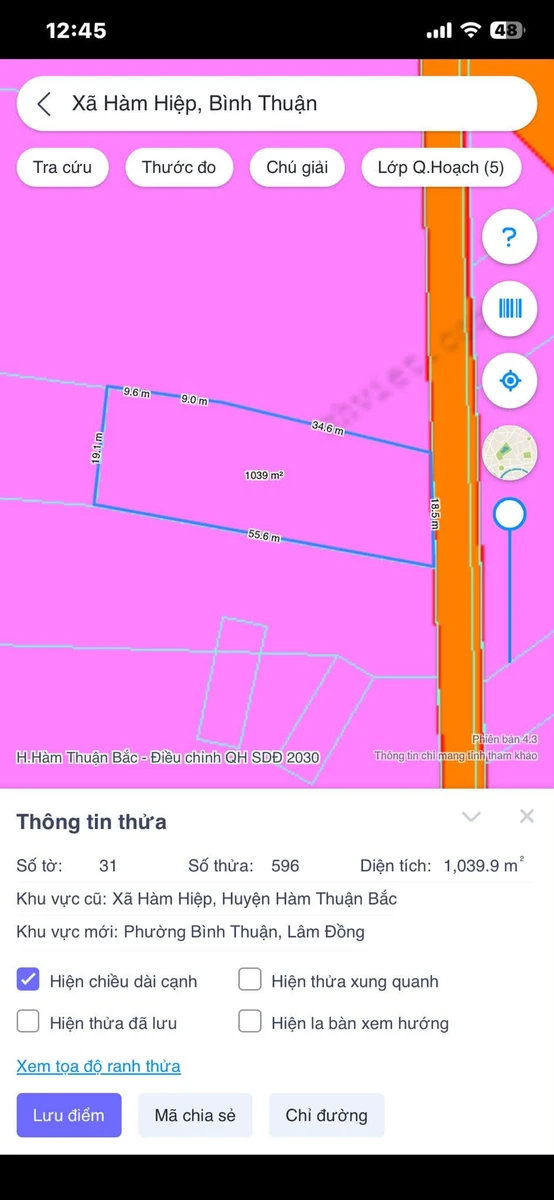 Bán đất vườn 500m² Bình Thuận 1 tỷ 1 - Ảnh thu nhỏ 2