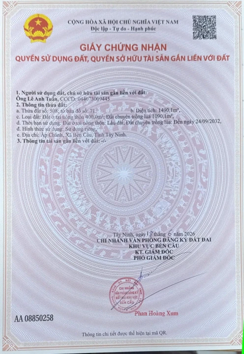 Cần bán đất mặt tiền Quốc lộ 22A Cầu Gò Dầu có cây xăng - Ảnh 1