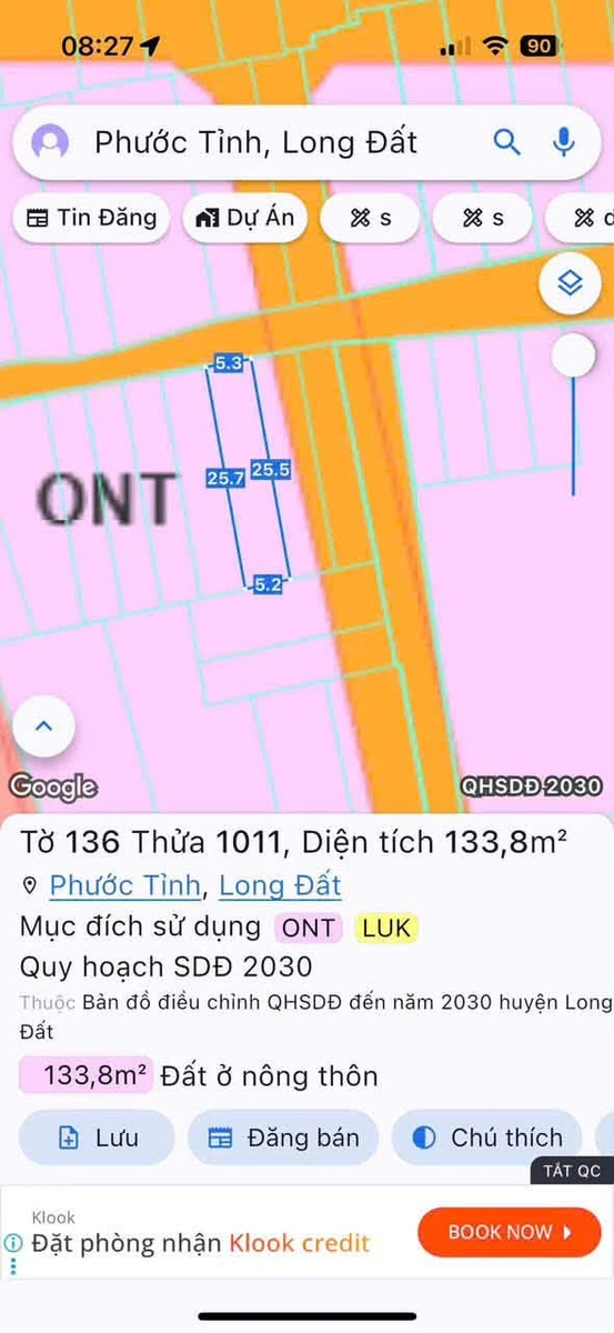 Bán lô đất 80m² Phước Tỉnh, Nhà Bè, HCM 1,535 tỷ - Ảnh 1