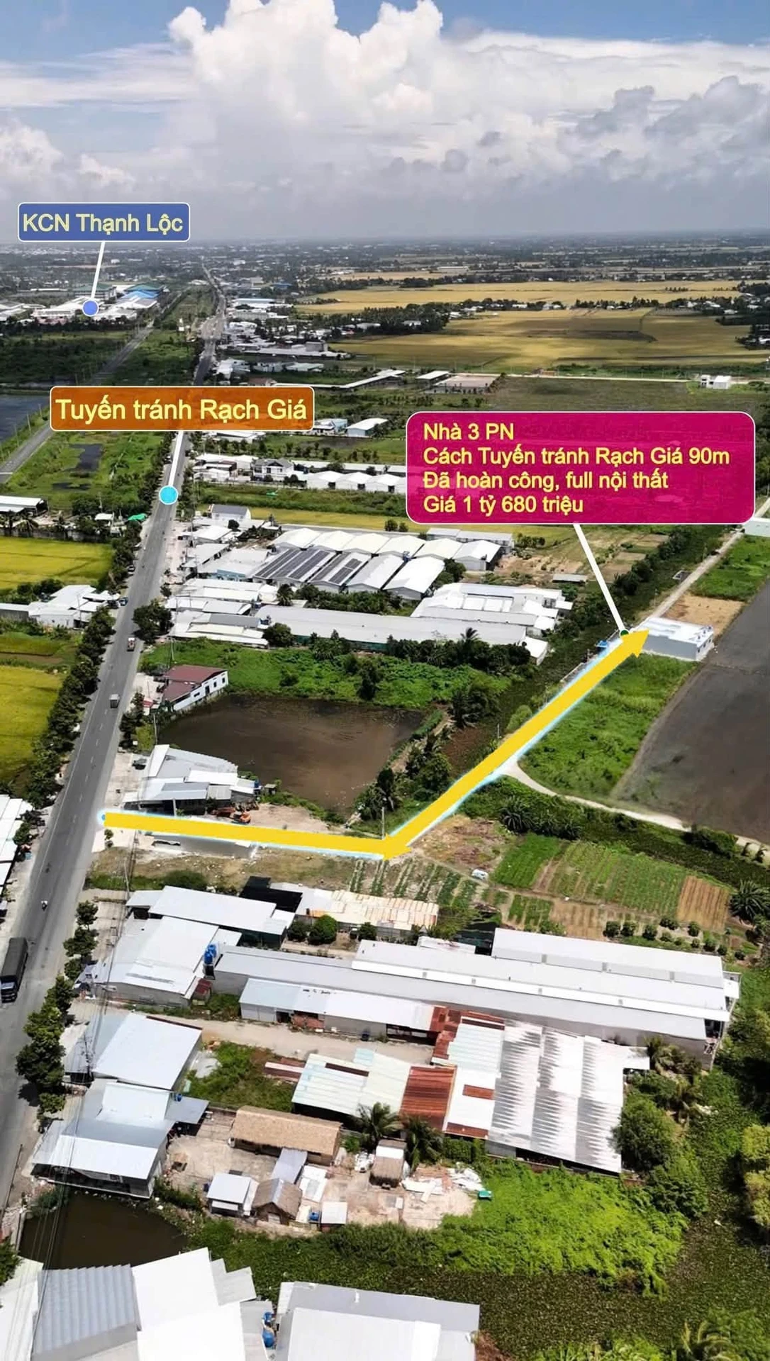 Bán nhà phố 100m2 3 phòng ngủ 1,59 tỷ An Giang - Ảnh 1