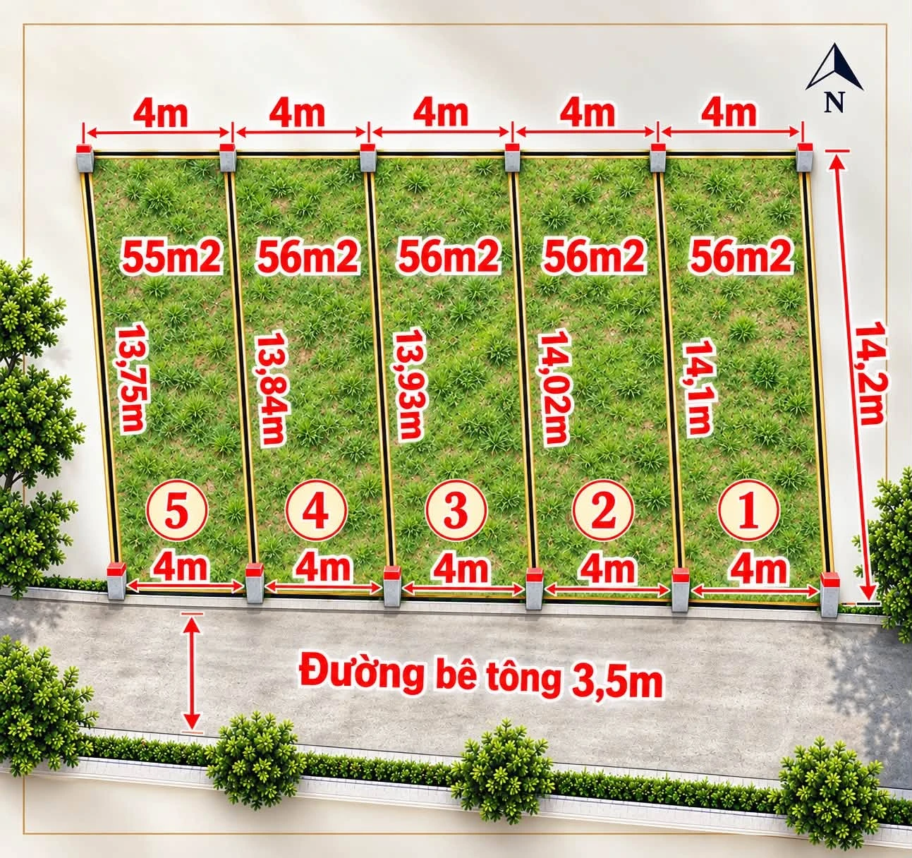 Bán đất nền 56m2 Long Hậu Nhà Bè 1.25 tỷ sổ riêng - Ảnh 1
