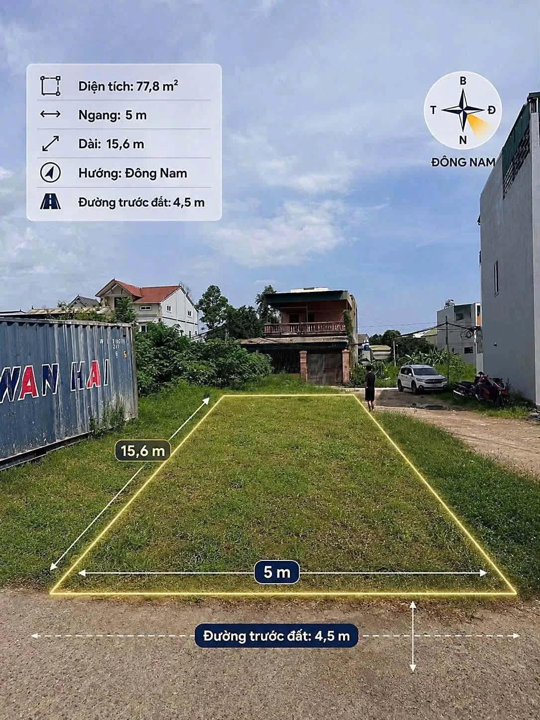 Bán lô đất 80m² Khối 1 Vinh Tân, gần Chợ Vinh - Ảnh 1