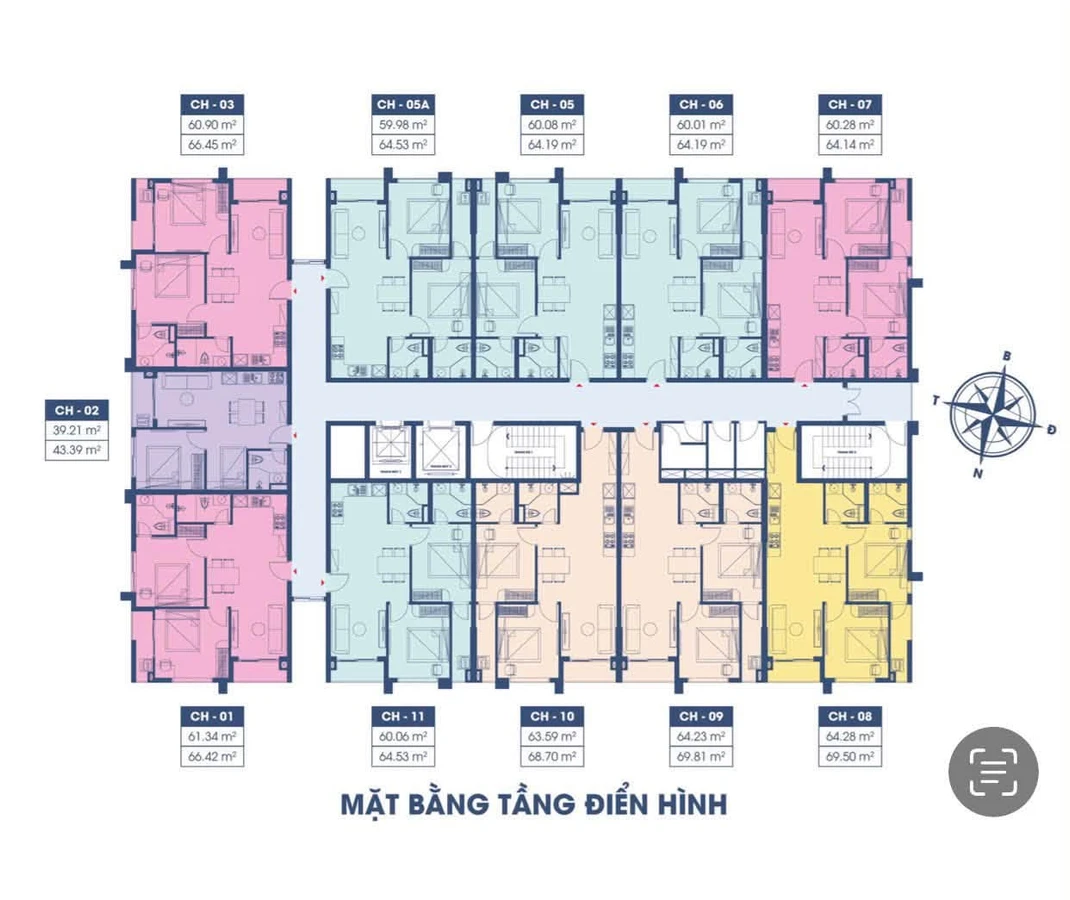 Bán căn hộ 2PN tại The Point Nghĩ Liên, Nghệ An, 67m2, 1.3 tỷ - Ảnh thu nhỏ 2