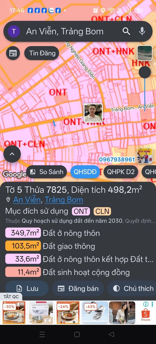 Nhà mặt tiền Phùng Hưng 462m² thổ cư giá 3 tỷ An Viễn - Ảnh 1