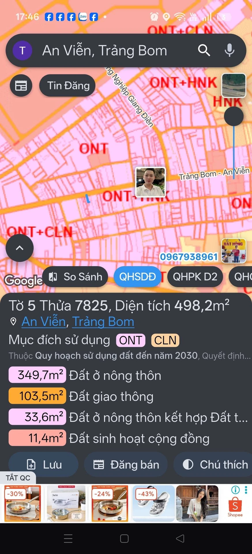 Nhà mặt tiền Phùng Hưng 462m² thổ cư giá 3 tỷ An Viễn - Ảnh 1