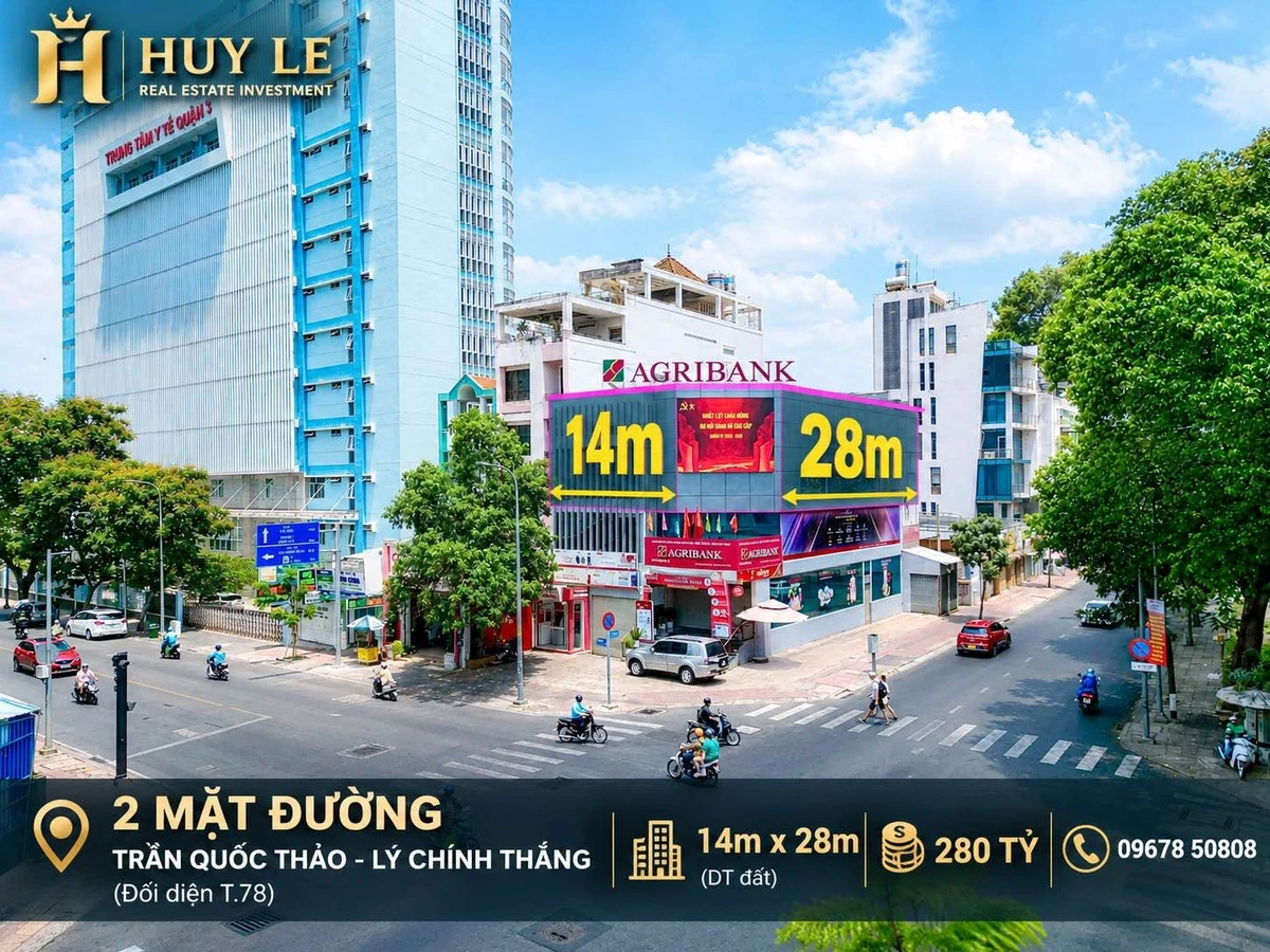 Bán nhà 2 mặt tiền Trần Quốc Thảo 412,9m2 Quận 1 - Ảnh 1