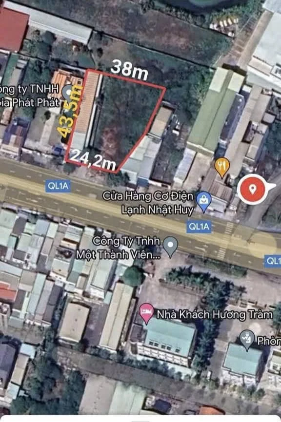 Bán đất thổ cư mặt tiền QL1A, 1400m2, Tân An, Long An - Ảnh 1