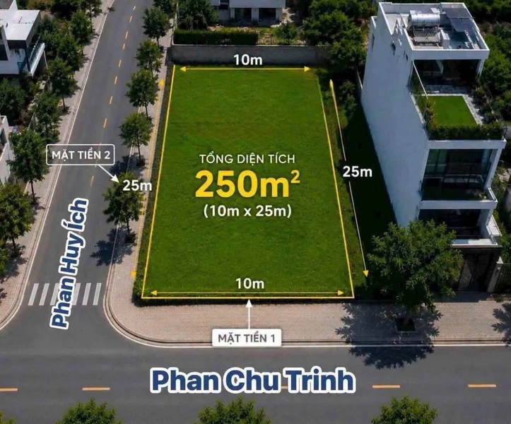 Bán đất góc 2 mặt tiền Phan Chu Trinh, 251m2, Vũng Tàu