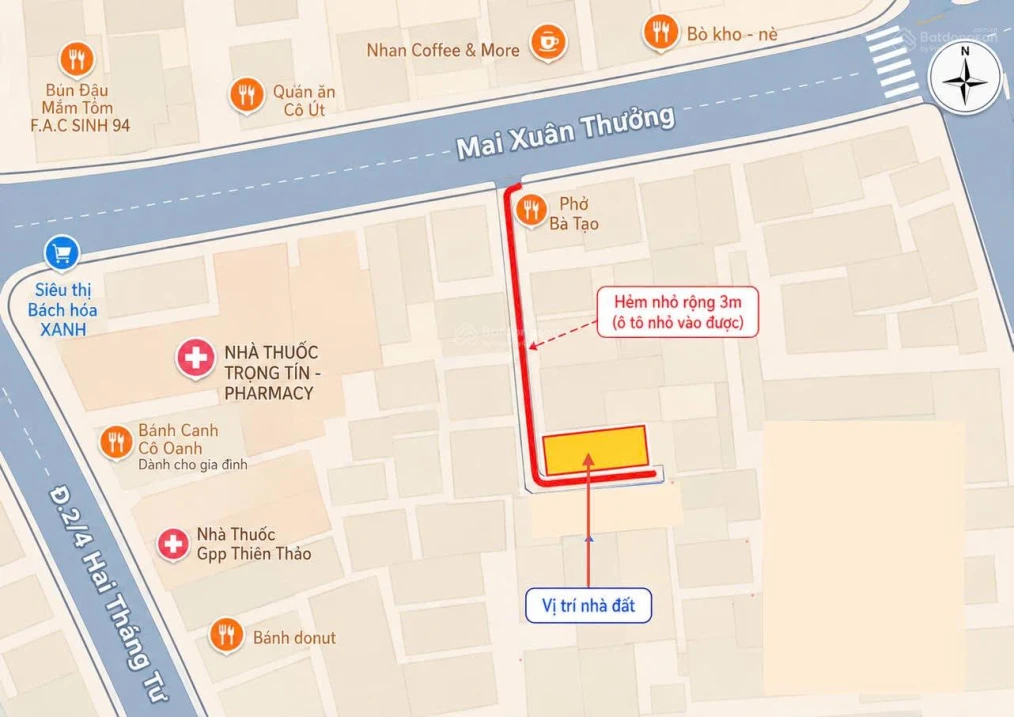 Lô góc 2 mặt tiền hẻm ô tô chỉ 30m ra đường Mai Xuân Thưởng giá tốt - Ảnh thu nhỏ 5