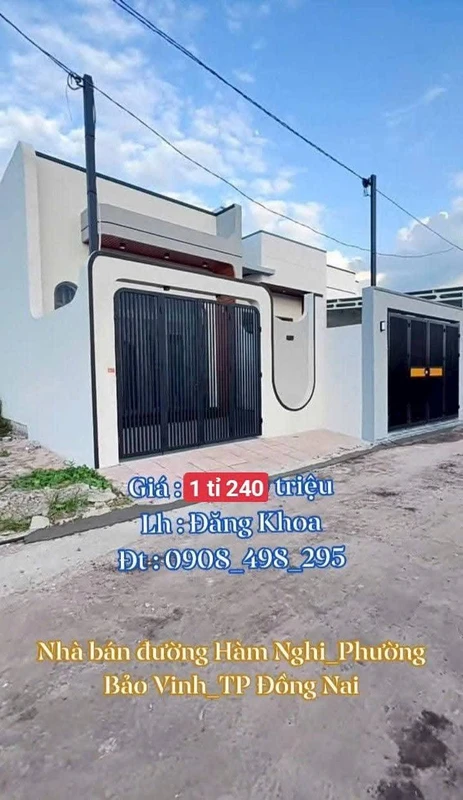 Bán nhà mới xây 5x19m, sổ hồng riêng, giá 1,24 tỷ tại Phường Bảo Vinh, Đồng Nai