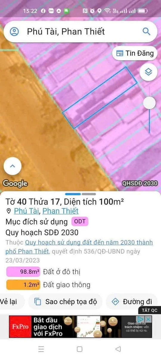Bán đất mặt tiền Nguyễn Thị Định, Phan Thiết, 100m2, 2 tỷ 600 triệu - Ảnh thu nhỏ 2