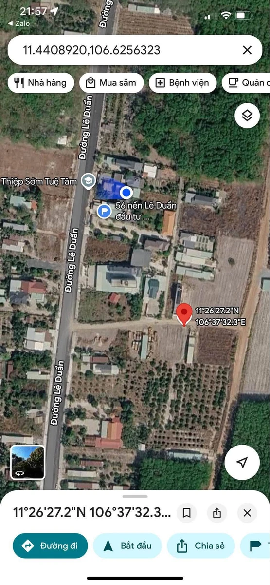 Bán đất nhánh Lê Duẩn 170m² Chơn Thành 580 triệu - Ảnh thu nhỏ 4