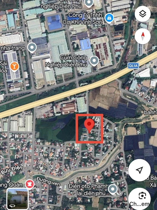 Bán đất Khánh Hòa 129,6m2 giá 1 tỷ 290 triệu gần KCN Diên Phú
