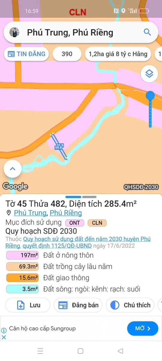 Bán đất Đồng Phú Bình Phước 280m2 250 triệu - Ảnh thu nhỏ 3