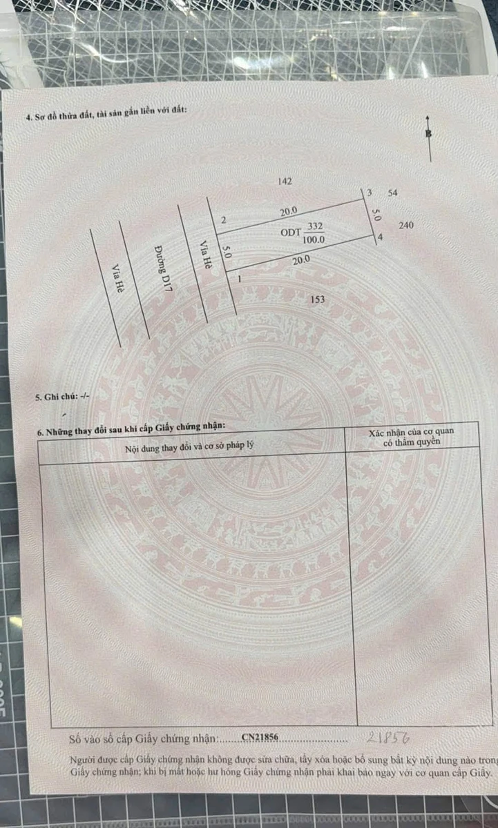 Bán đất thổ cư 100m2 đường D17 khu TĐC Hòa Lợi, Thành phố mới Bình Dương giá 2,5 tỷ - Ảnh thu nhỏ 4