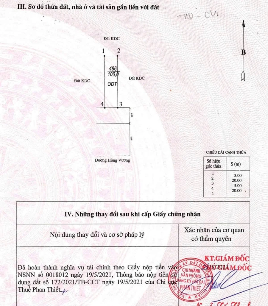 Bán đất mặt tiền Đại Lộ Hùng Vương 100m2 Phan Thiết 7,4 tỷ - Ảnh 1