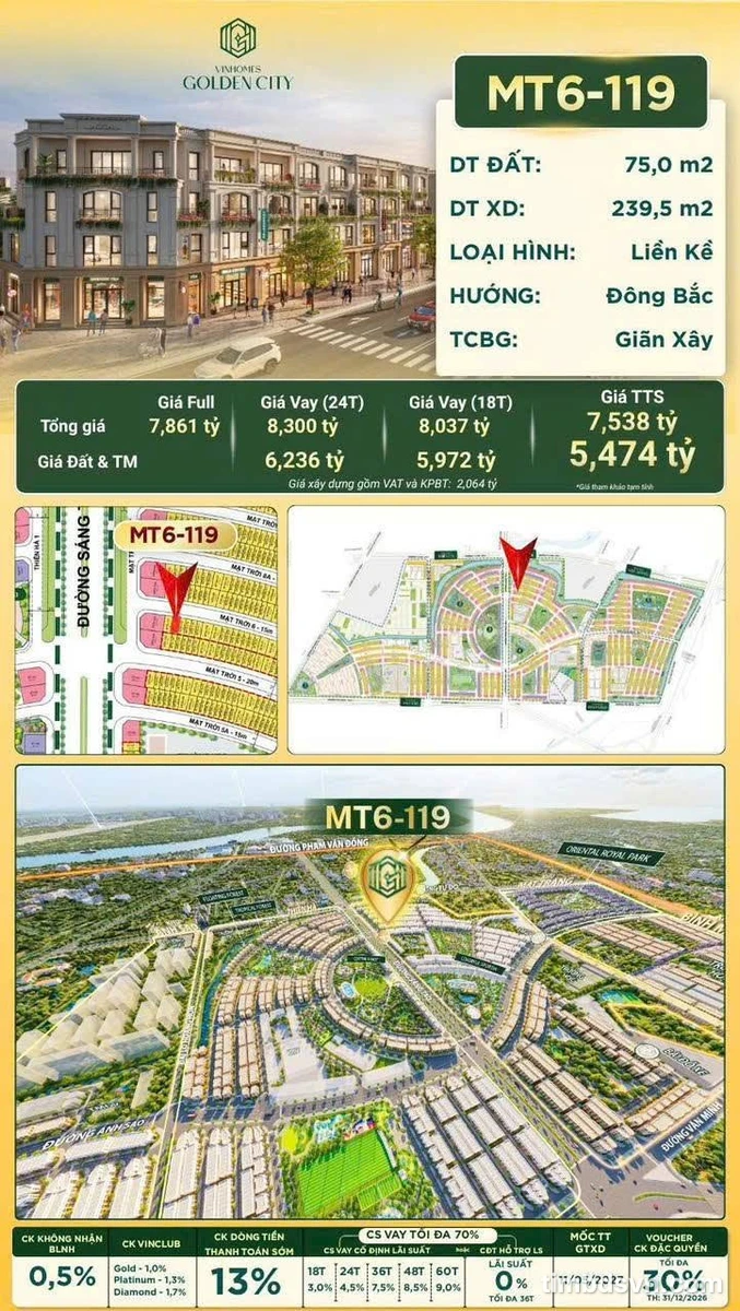 Bán nhà MT6-119 Sáng Tạo 68, 238,5m², 7,5 tỷ - Ảnh 1