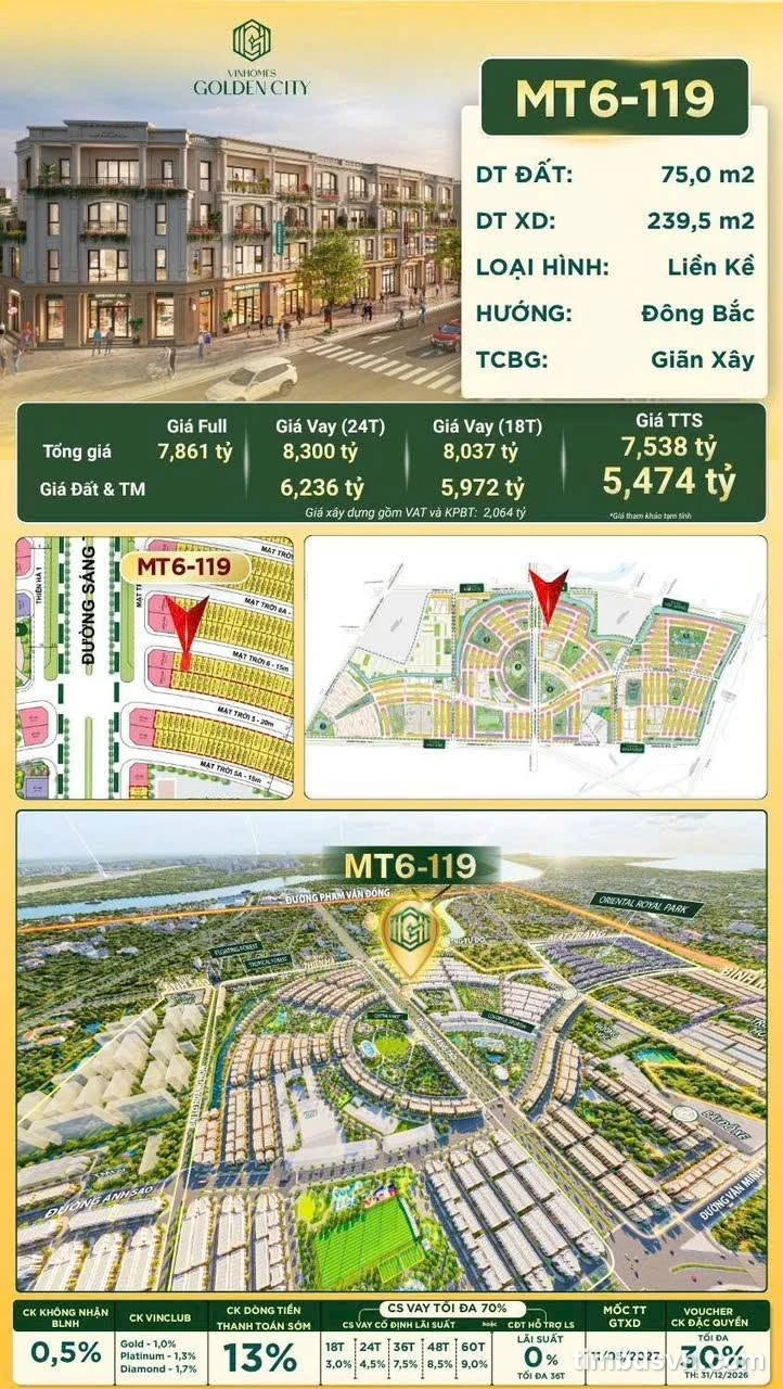Bán nhà MT6-119 Sáng Tạo 68, 238,5m², 7,5 tỷ - Ảnh 1