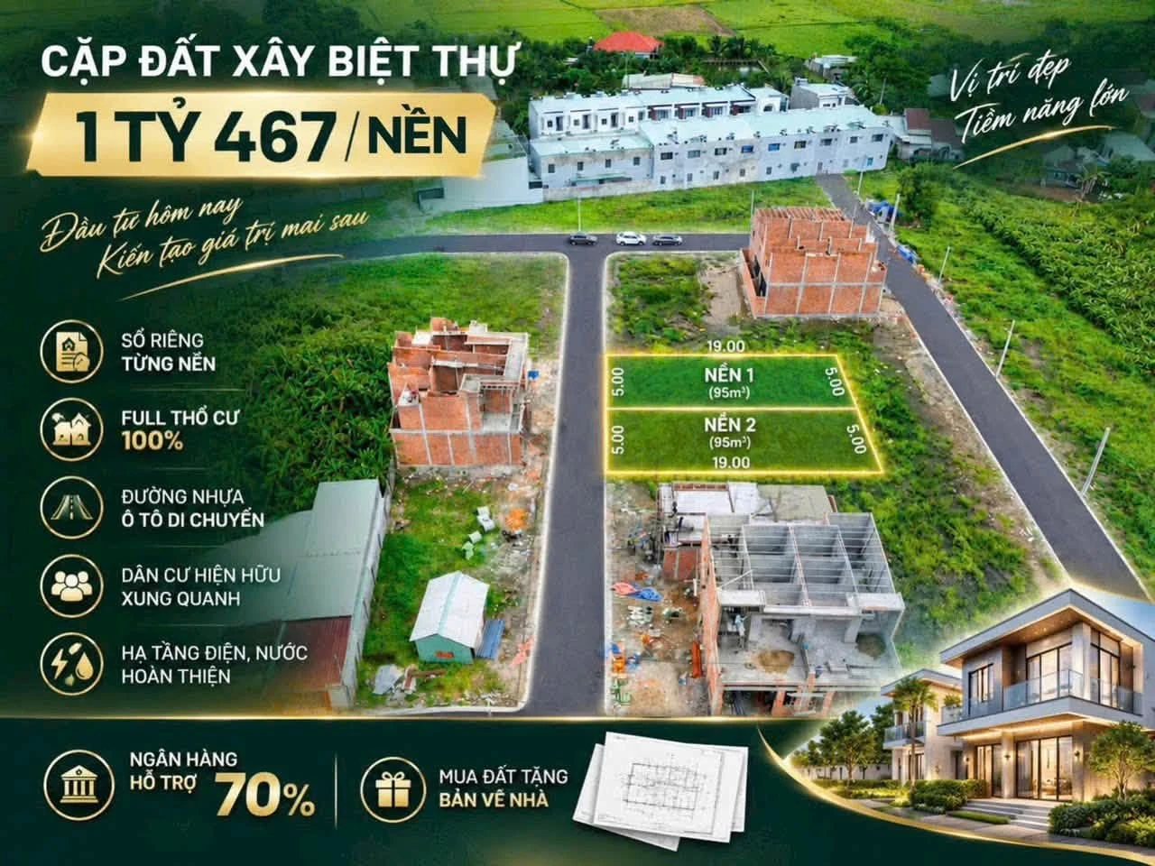 Bán đất nền Tân Triều Bình Dương từ 1,2 tỷ SHR 70-130m² - Ảnh 1