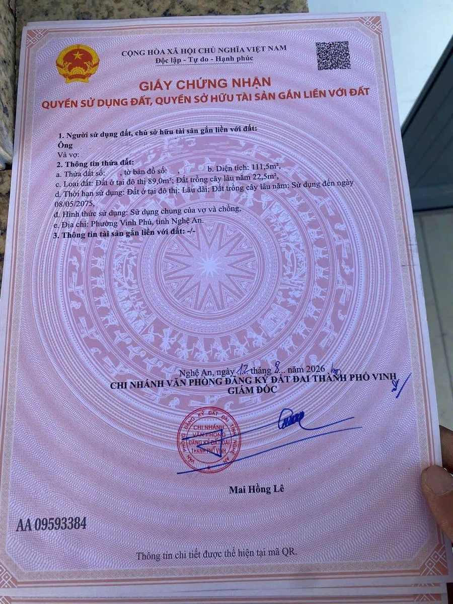 Bán đất Nghi Đức, Phường Vinh Phú, 111m2, 2,6 tỷ - Ảnh thu nhỏ 2