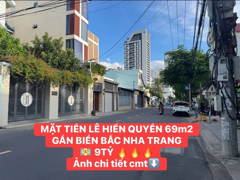 Bán nhà mặt tiền Dương Hiến Quyền, 69,1m² gần biển, Nha Trang