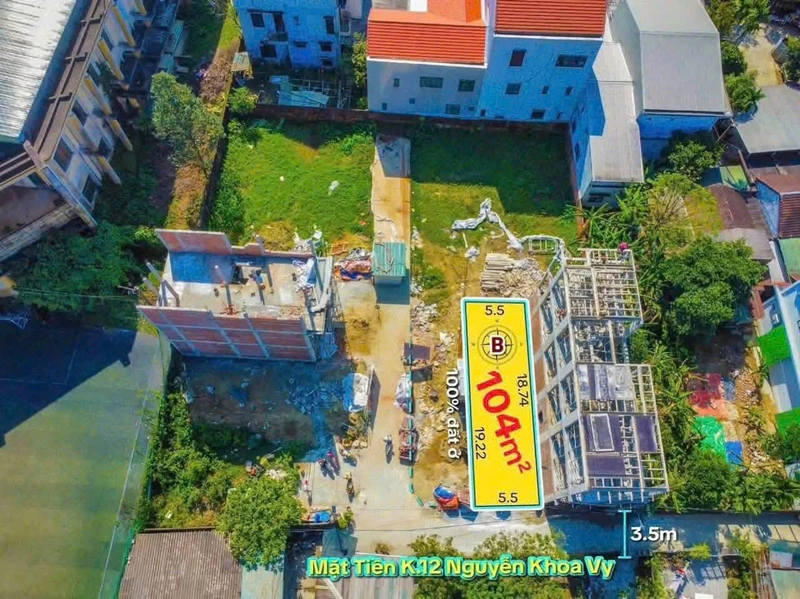 Bán đất kiệt ô tô Nguyễn Khoa Vy Huế 104m² 2.2 tỷ