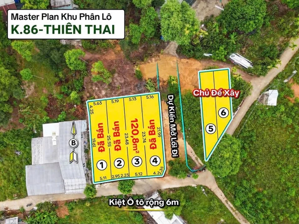 Bán đất kiệt 120m² đường 6m Thiên Thái, Huế - Ảnh thu nhỏ 2