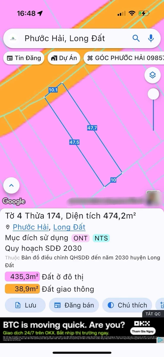 Bán đất mặt tiền Tôn Thất Thuyết Phước Hải 474m2 4 tỷ - Ảnh thu nhỏ 5