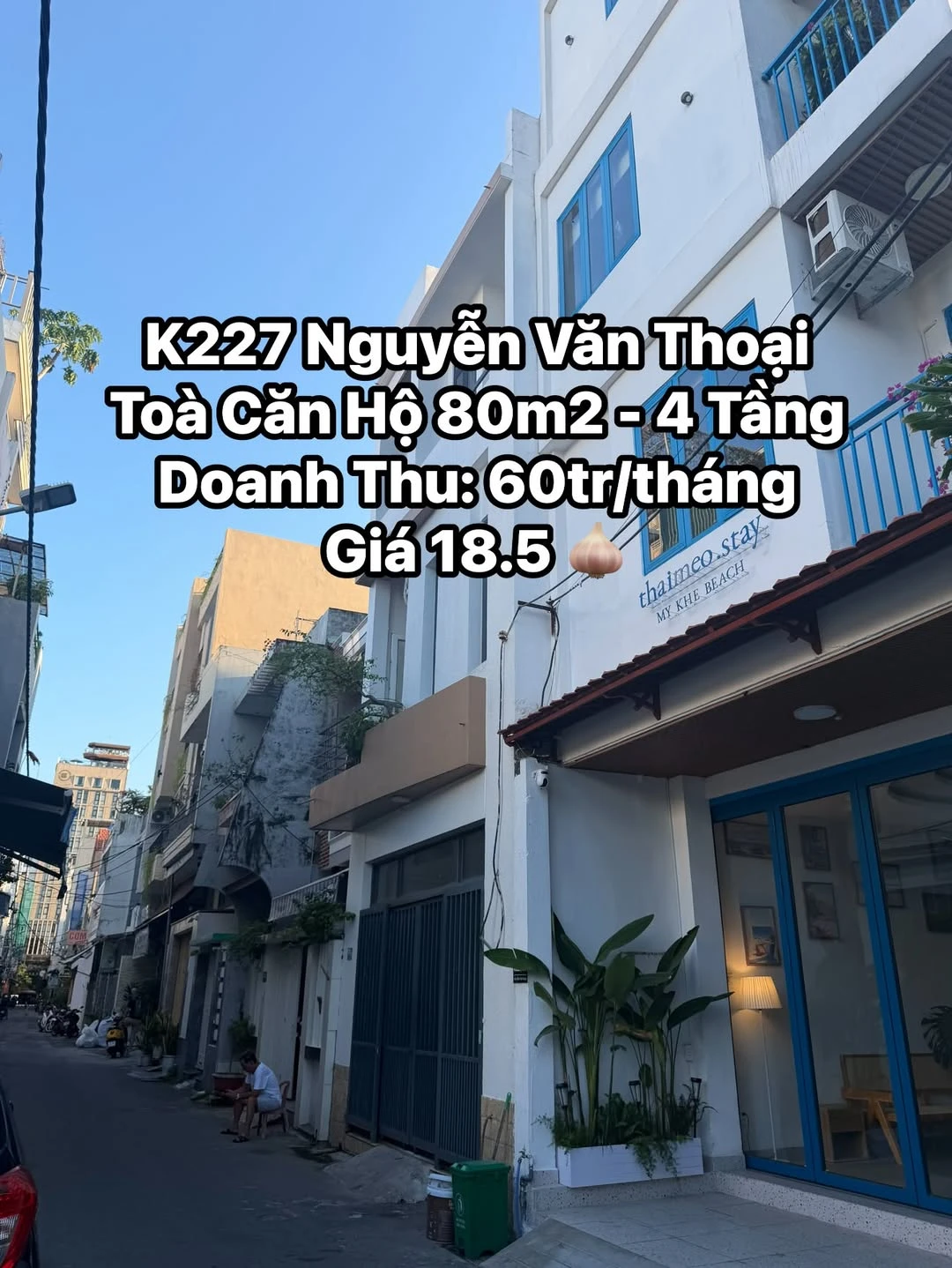 Bán tòa căn hộ 80m2 4 tầng doanh thu 60tr/tháng đường Nguyễn Văn Thoại, Đà Nẵng - Ảnh 1