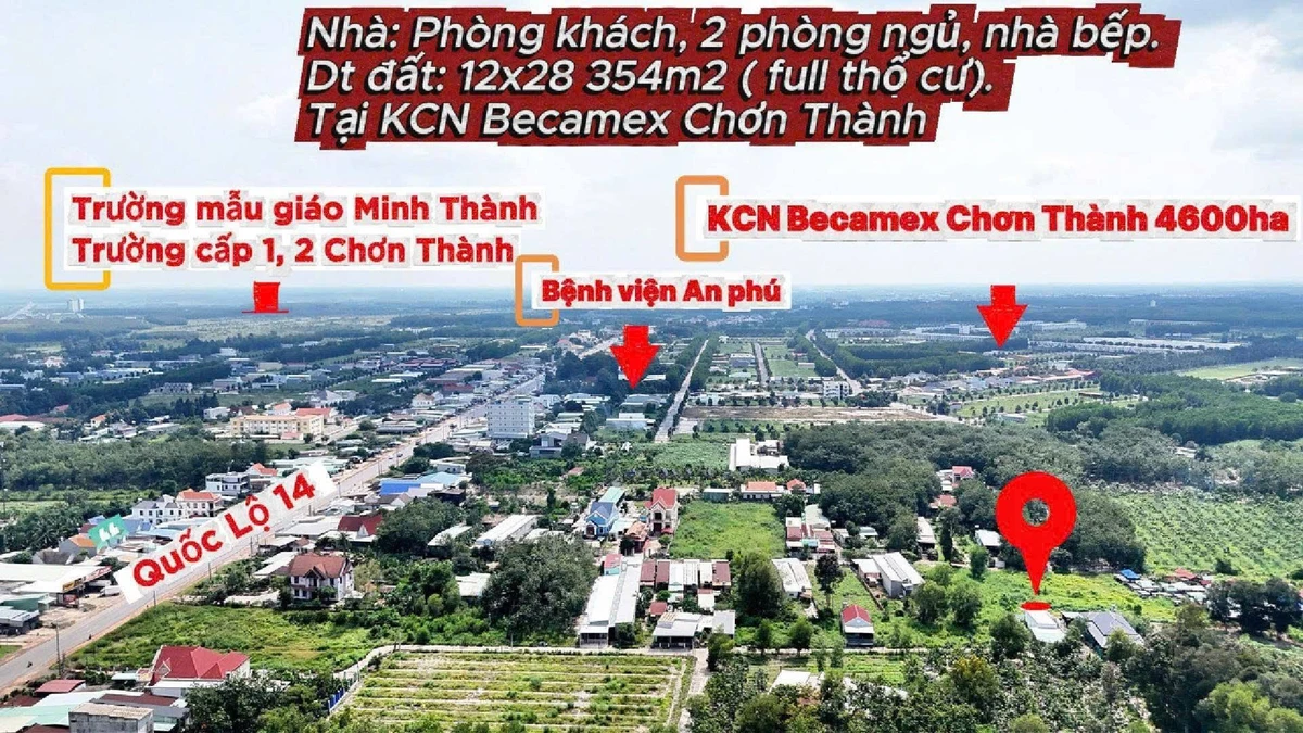 Nhà vườn 2PN bán tại Chơn Thành, Bình Dương, 384m2, 1.5 tỷ - Ảnh 1