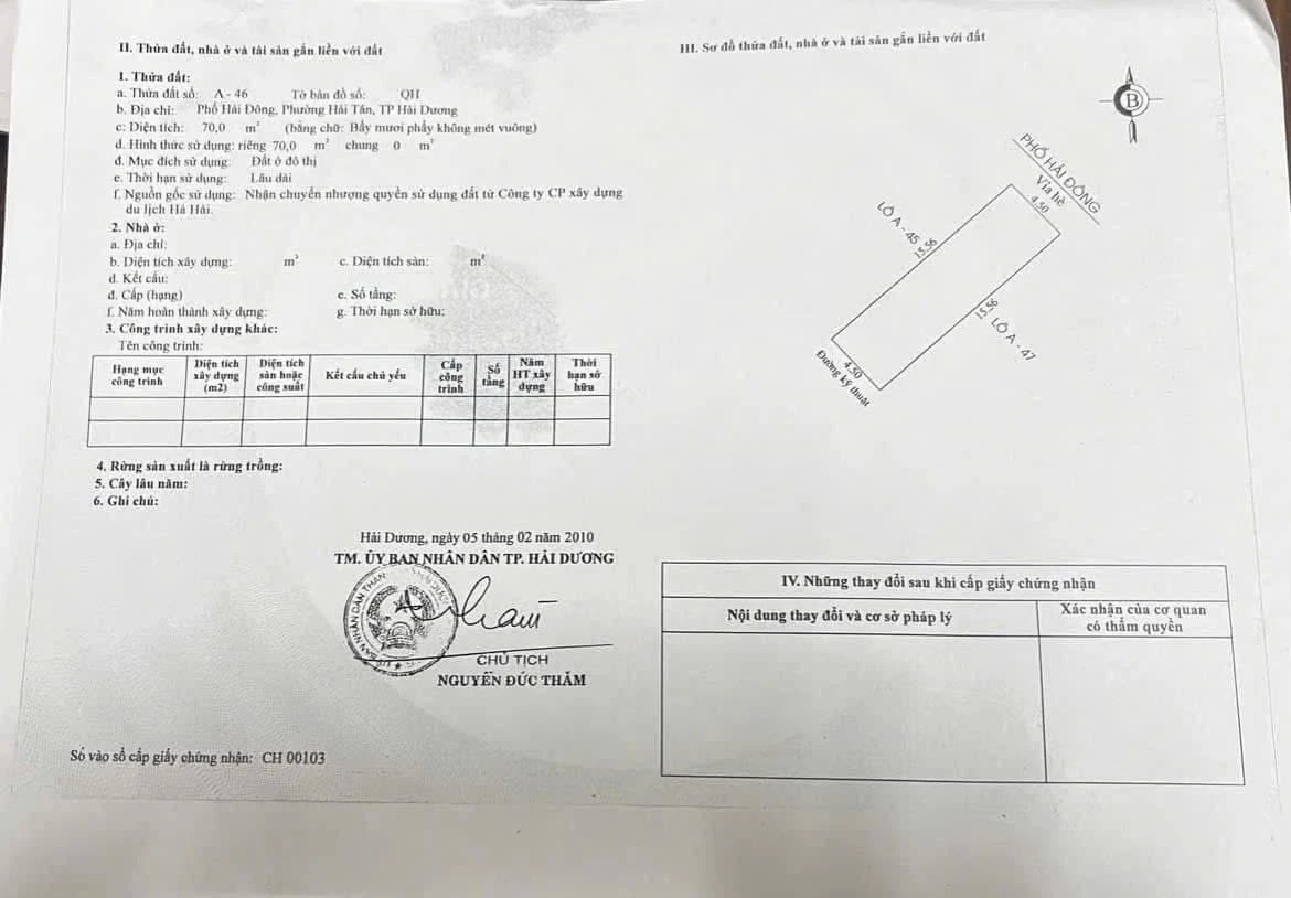 Bán lô đất mặt phố Hải Đông, Hải Dương 70m2, 5,1 tỷ - Ảnh thu nhỏ 3