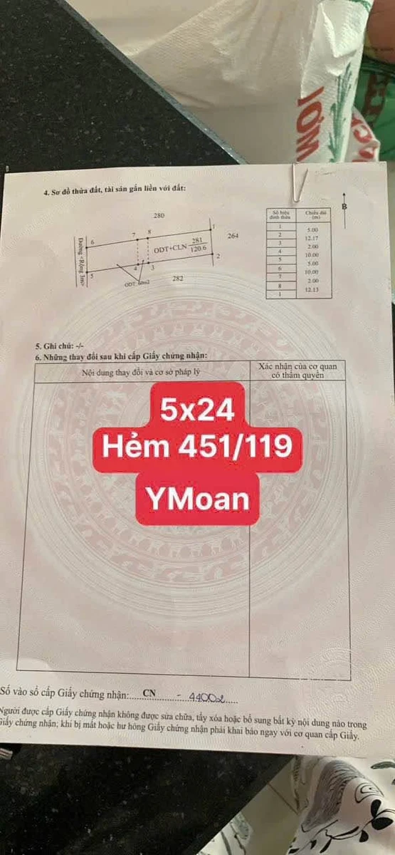 Bán đất hẻm thông 120m² Y Moan, Quận 12 - Ảnh thu nhỏ 3