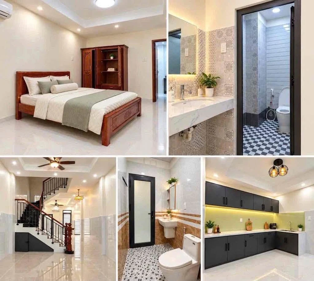 Cho thuê nhà mặt tiền 5PN 6WC, 100m², Q6, 30 triệu/tháng - Ảnh thu nhỏ 4