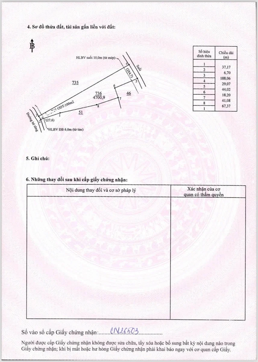 Bán đất 4700m2 Chơn Thành, 1 tỷ 350 triệu - Ảnh thu nhỏ 2