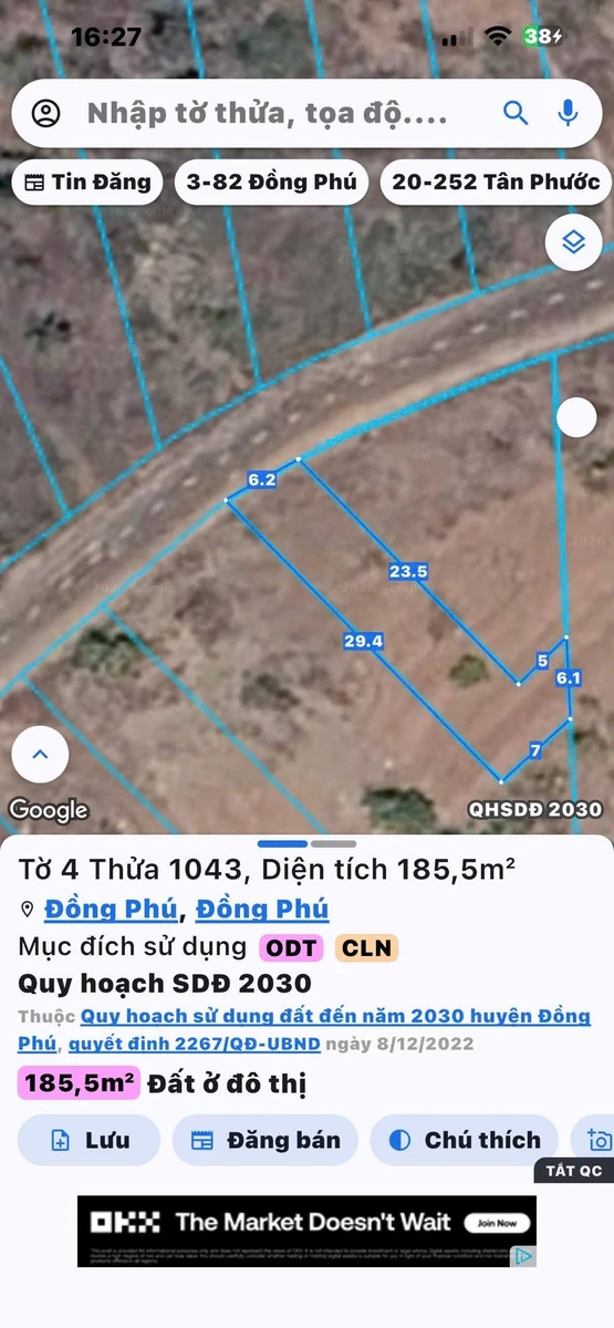 Bán đất 6×30m, nở hậu 7m tại Bắc Đồng Phú, 590 triệu - Ảnh 1
