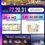 Bán studio tầng 20 view sông 29.4m² The Fest 2 Nha Trang từ 1.9 tỷ - Ảnh thu nhỏ 1